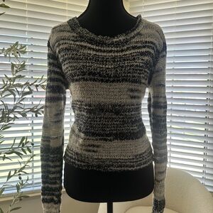 Women's Black and White Sweater